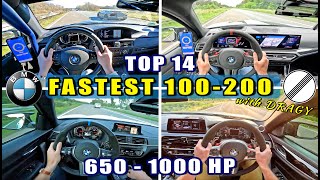 TOP 14  FASTEST BMWs  100200 on AUTOBAHN [upl. by Atikaj]