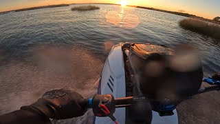 Yamaha Superjet 4t POV Sunset Ride RAW Sound  GoPro Hero 11 [upl. by Gurtner600]