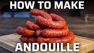 Authentic Cajun Andouille Sausage Recipe On a Pellet Grill  Camp Chef [upl. by Lund]