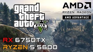 GTA V  Ryzen 5 5600  RX 6750XT  1080p 2K 4K Very high settings [upl. by Nigle]