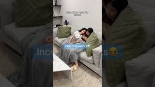 Incentive works 😝 funnyvideo comedy relatable momlife [upl. by Ulick]