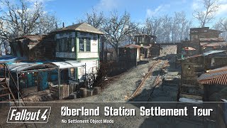 Fallout 4  Oberland Station Settlement Build Tour [upl. by Arenat264]