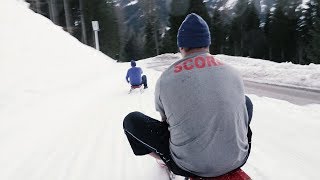 NFLStars beim Sattelbauer Rodeln im SalzburgerLand [upl. by Giuseppe833]