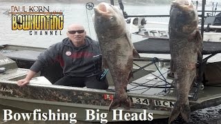 Bowfishing for Big Head Carp on Missouri River bow fishing how we bow fish rough fish POV [upl. by Fowler]