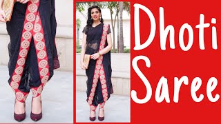 How to Wear Normal Saree as a Dhoti Saree  Easy and Quick [upl. by Lorelie453]