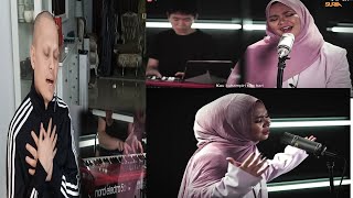 Pelangi Petang amp Merisik Khabar Cover AINA ABDUL REACTION [upl. by Hailee]