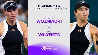 Caroline Wozniacki vs Katie Volynets  2024 Indian Wells Round 3  WTA Match Highlights [upl. by Sidky]