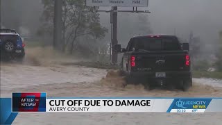 Residents in Avery County cut off due to damage caused by Hurricane Helene [upl. by Dikmen]