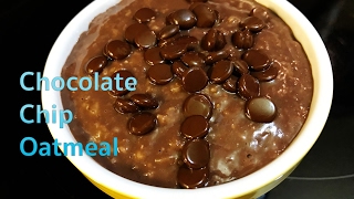 Breakfast Recipes  Chocolate Chip Oatmeal Recipe  ข้าวโอ๊ตช็อกโกแลตชิพ [upl. by Edorej]