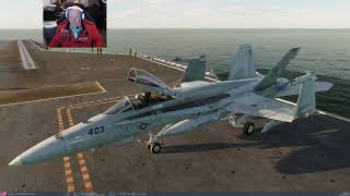 DCS World RTX 4090 13900F Flight Sim F18 Hornet Carrier Landing [upl. by Glaser229]