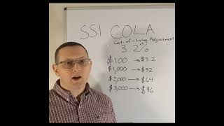 SSI COLA Social Security Cost of Living Adjustment Jan 2024 shorts ssi finance retirement money [upl. by Athalia]