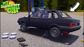 MODDING MY LADA 21099  NEW PARTS ADDED TO MY LADA 21099  My Summer Car Mod 78 [upl. by Ynaffad]