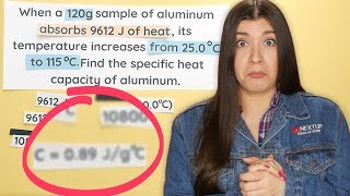 Calorimetry Examples How to Find Heat and Specific Heat Capacity [upl. by Stillman94]