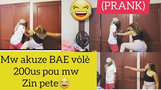 PRANK gro zin peye pou lajan mw avèk Bae😂 bamm 200 dolam 😂😂😂😂 [upl. by Repip]