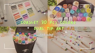 Tried Alcohol Markers 😱  Worth it  Unboxing Corslet Makers  Drawing with Markers [upl. by Alitha420]