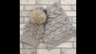 Снуд с объемными косами Snood amphat knitting [upl. by Galen517]