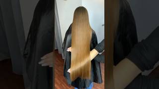 permanent hair straightening  hair straightening  shorts  permanent hair rebonding viral videos [upl. by Eibba]