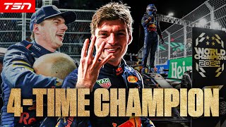 MAX VERSTAPPEN WINS HIS 4TH STRAIGHT F1 WORLD CHAMPIONSHIP [upl. by Betteann]