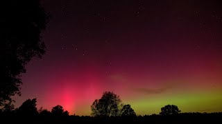 Der Nachthimmel im Oktober über Norddeutschland mit Polarlichtern [upl. by Illene]