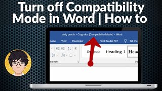 How to Turn off Compatibility Mode in Word  disable Compatibility Mode in Word  Compatibility [upl. by Cordey899]