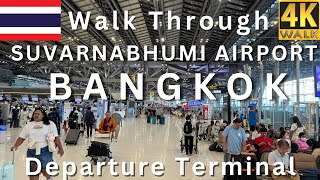 Bangkok Airport Walking Tour  Suvarnabhumi Airport Bangkok [upl. by Rowley]