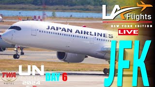 LIVE JFK John F Kennedy Airport Action  UN WEEK Plane Spotting [upl. by Olenta]