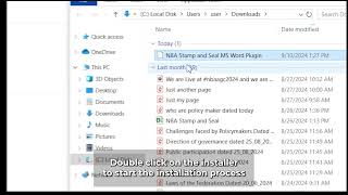 Affixing your EStamp and downloading your Microsoft Addin Installer for NBA Stamp and Seal [upl. by Prussian]