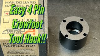 Easy Tool Hack for the Aero Precision Enhance Barrel Nut Installation Replaces 4 Pin Crowfoot [upl. by Leontina143]