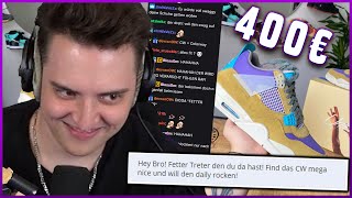 ICH kaufe mit meinem TWITCH CHAT neue 400€ SNEAKER 😱💰 [upl. by Aserehtairam356]