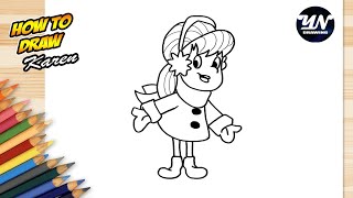 How to Draw Karen from Frosty The Snowman [upl. by Nutsud759]