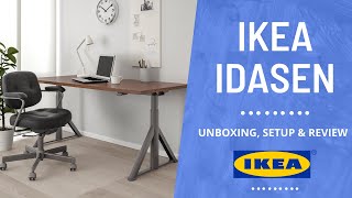 IKEA IDASEN SITSTAND DESK  UNBOXING SETUP amp REVIEW FIRST IMPRESSION [upl. by Castor]