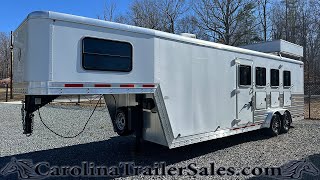 2015 Kiefer Genesis 4 Horse Trailer with Custom Features Tour [upl. by Carol]