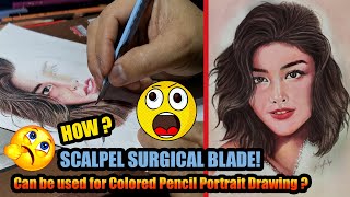 EPISODE 15 How Scalpel Surgical Blade can be used for Portrait Drawing [upl. by Orlene]