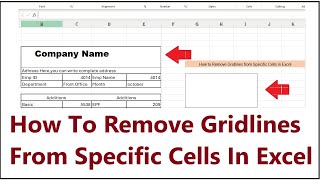 How to Remove Gridlines From Specific Cells in Excel 2024 [upl. by Brindell507]