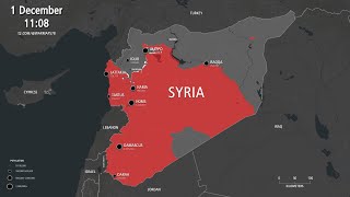 Syria Rebel Offensive Assads Fall  Every Day Nov 27  Dec 8 [upl. by Arateehc]