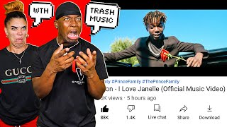 REACTING TO DARION  I LOVE YOU JANELLE OFFICIAL MUSIC VIDEO HE NEEDS TO QUIT MAKING MUSIC [upl. by Einafets]