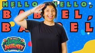 “Hello Hello Babbel Babbel” Traditional Hand Motions  The Great Jungle Journey VBS [upl. by Ellehcar48]