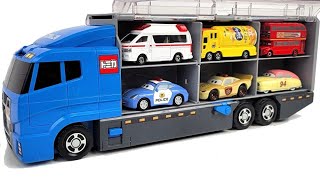 12 Types Tomica Cars ☆ Tomica opening and put in Okatazuke convoy [upl. by Loella698]