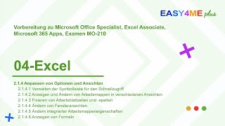 Easy4Meplus  04excelxlsx  Microsoft Office Specialist  Excel Associate Microsoft Apps [upl. by Faden]