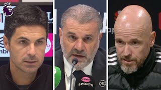 Arteta Ten Hag Postecoglou amp More React To Matchweek 8 Results [upl. by Barthol696]