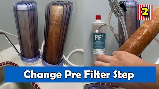 How To Change PreFilter on Double Water Filter Pensonic PP123 Cara Tukar Penapis Air  Masalah Air [upl. by Grange835]