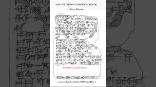 How We Read Cuneiform Texts mesopotamia cuneiform history books art [upl. by Lledroc67]