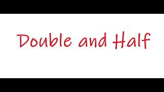 Double and Half TMSCAUIL Number Sense Test [upl. by Keel]