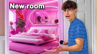 I TRANSFORMED MY BROTHERS ENTIRE ROOM PINK [upl. by Kral774]