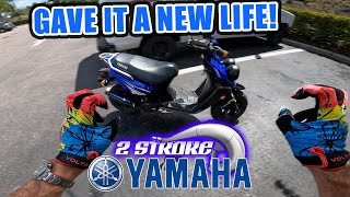 50cc Yamaha Zuma Test Ride  I Built It And Gave It Away [upl. by Gnort]