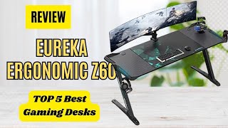 Review EUREKA ERGONOMIC Z60 Gaming Desk  Top 5 Best Gaming Desks On Amazon 2024 [upl. by Servais]