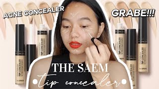 THE SAEM COVER PERFECTION TIP CONCEALER Review  Best Acne Concealer  Hello Katy [upl. by Hsenid]