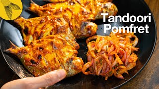 Tandoori pomfret—restaurantstyle quick and easy [upl. by Bruckner728]