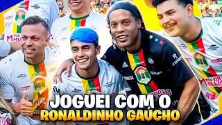 JOGUEI UMA PARTIDA OFICIAL COM O RONALDINHO GAUCHO fiz 4 gols [upl. by Naitsirc]