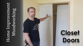 Closet Door Upgrade to Replace Sliding Doors  Woodworking Howto Carpentry [upl. by Ardnac822]